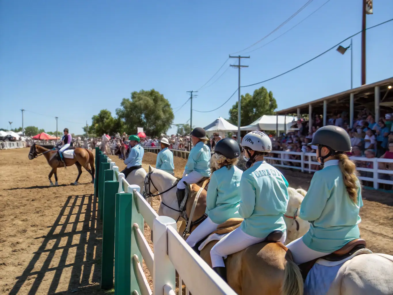 A heartwarming image of community members participating in a local equestrian event, highlighting the inclusive and engaging atmosphere.